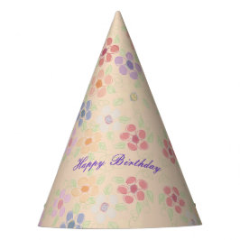 Gorro De Fiesta Patrón Floral en Tonos Pastel