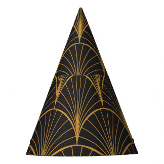 Gorro De Fiesta Patrón geométrico de círculos Art Deco