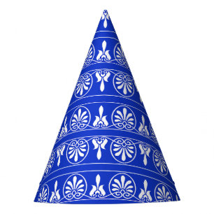 Gorro De Fiesta Patrón griego árabe-mediterráneo azul