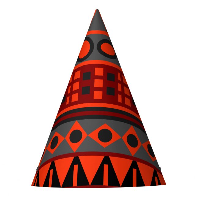 Gorro De Fiesta Patrón nativo azteca (Anverso)