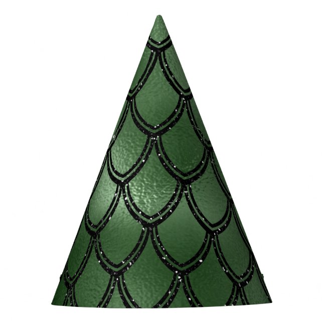 Gorro De Fiesta Patrón reptil serpiente verde (Anverso)