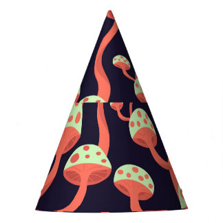 Gorro De Fiesta Patrón sin problemas de hongos de gráficos de vint