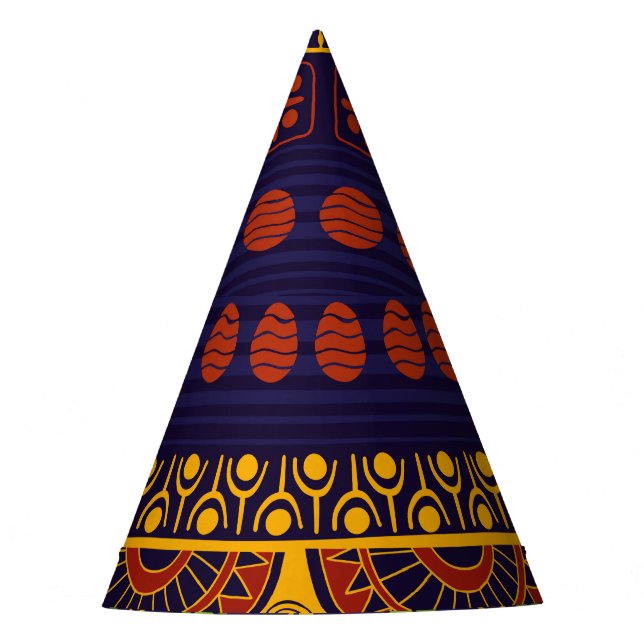 Gorro De Fiesta Patrón tribal, versátil para diversos usos. (Anverso)