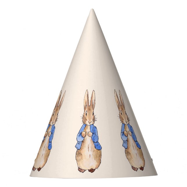 Gorro De Fiesta Pedro el Conejo con fondo beige (Anverso)