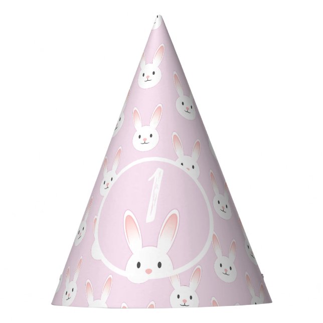 Gorro De Fiesta Peek-a-boo Bunny Kids Cumpleaños (Anverso)