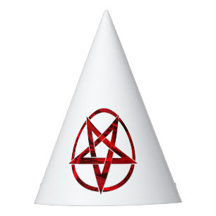 Gorro De Fiesta Pentagram del diablo Rojo