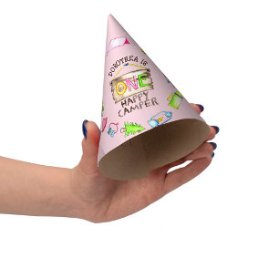 Gorro De Fiesta Pequeña Niña Un Feliz Camper Primera Fiesta de Cum