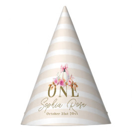 Gorro De Fiesta Pequeño Rosas de la calabaza rosa de la vaca prime