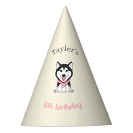 Gorro De Fiesta Perro blanco y negro sin cáscara