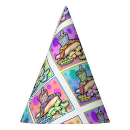 GORRO DE FIESTA PERROS CALIENTES DE POP ART