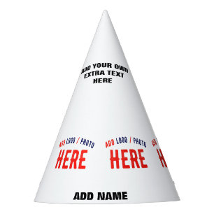GORRO DE FIESTA PERSONALIZABLE MODERNO ESTILO BLANCO VERIFICADO MA