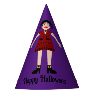 Gorro De Fiesta Personalizado de la Dama del Vampiro Gótico de Hal