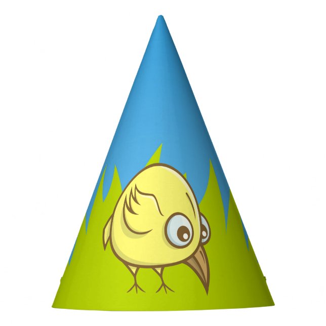 Gorro De Fiesta Personalizado de pájaro amarillo (Anverso)