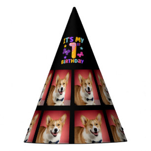 Gorro De Fiesta Personalizado Perro Foto Fiesta fiesta de primer c