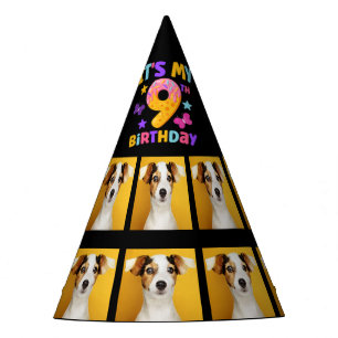 Gorro De Fiesta Personalizado Perro Foto Novena Fiesta de cumpleañ