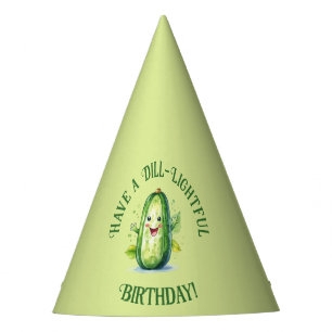 Gorro De Fiesta Personalizado verde lindo Pickle Cumpleaños