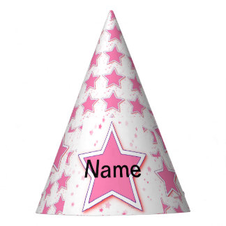 Gorro De Fiesta Personalizar con un nombre estrella rosa