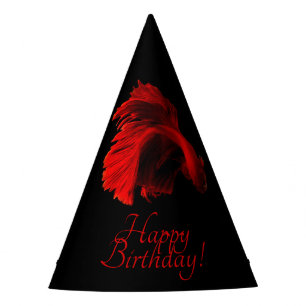 Gorro De Fiesta Pescado rojo ruby de combate siamés
