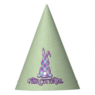 Gorro De Fiesta Peter Cottontail Purple Plaid Easter Bunny