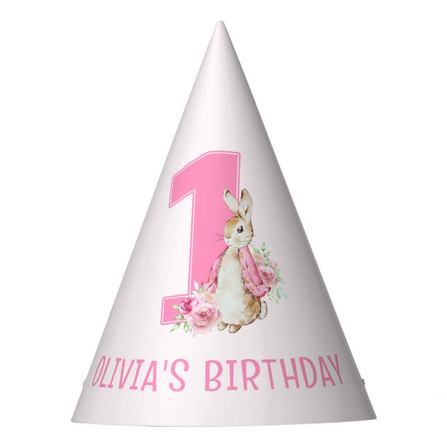 Gorro De Fiesta Peter Rabbit | Primer cumpleaños (Anverso)