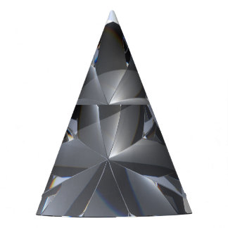 Gorro De Fiesta Piedra de diamante: destello del espacio negro.