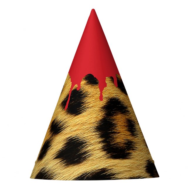 Gorro De Fiesta Piel de leopardo de Halloween: Mordisco sangriento (Anverso)