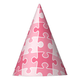 Gorro De Fiesta Pieza de rompecabezas rosado con dulces