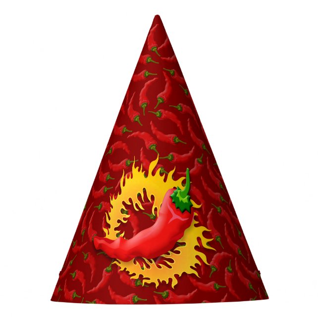 Gorro De Fiesta Pimienta chile con llama (Anverso)