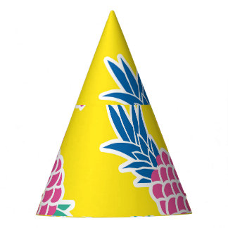 Gorro De Fiesta Pineapple Frenzy: Personalizado brillante Vintage.