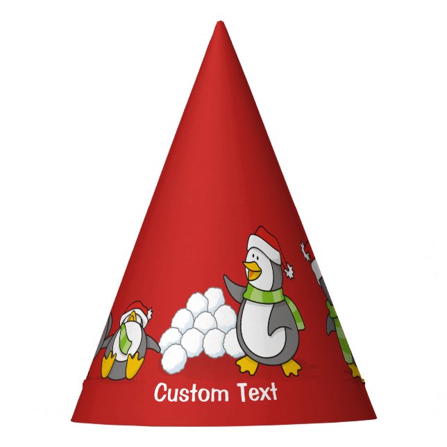 Gorro De Fiesta Pingüinos navidades (Anverso)