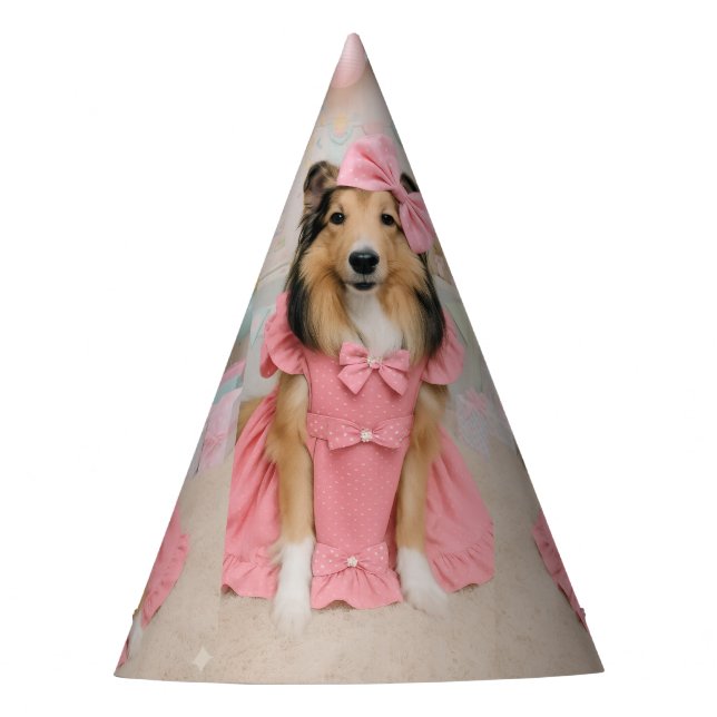 Gorro De Fiesta Pink Dress Sheltie (Anverso)