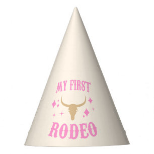 Gorro De Fiesta Pink My First Rodeo Cowgirl Primer Cumpleaños