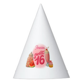 Gorro De Fiesta Pink Sweet Sixteen Birthday Party Hats