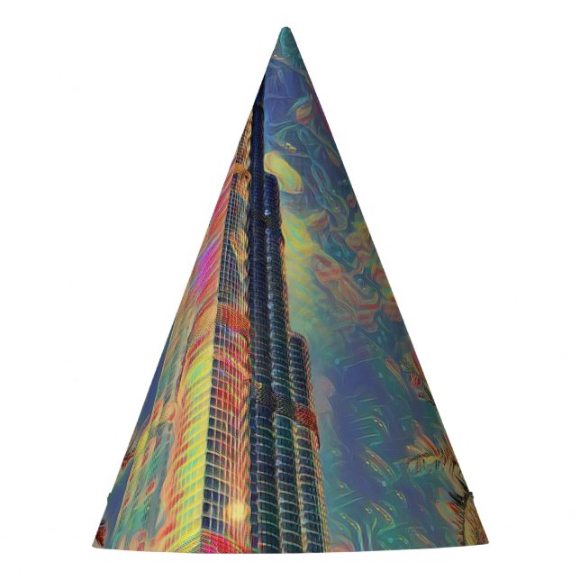 Gorro De Fiesta Pintura de Burj Khalifa (Anverso)