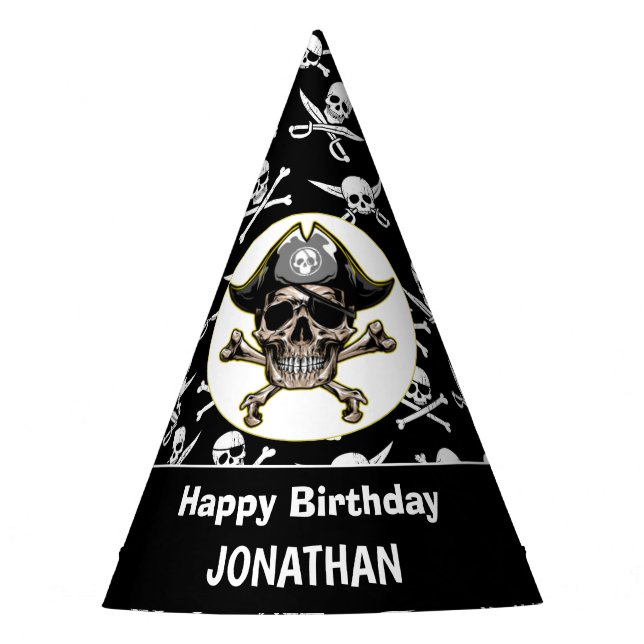 Gorro De Fiesta Pirata Cross Bones (Anverso)
