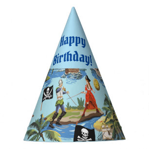 Gorro De Fiesta Piratas Feliz cumpleaños