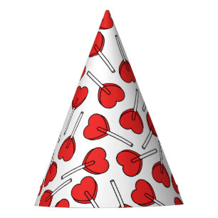 Gorro De Fiesta Piruetas rojas, Piruetas de corazón, Patrón de pir