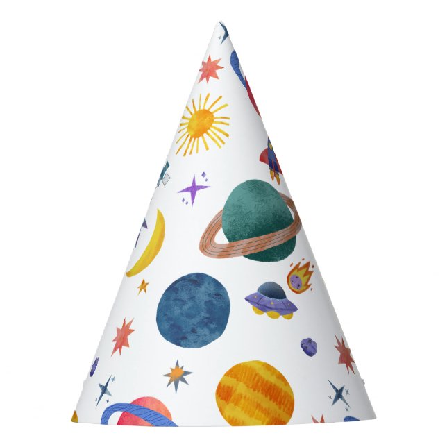 Gorro De Fiesta Planetas espaciales Astronauta Estrellas de la Lun (Anverso)