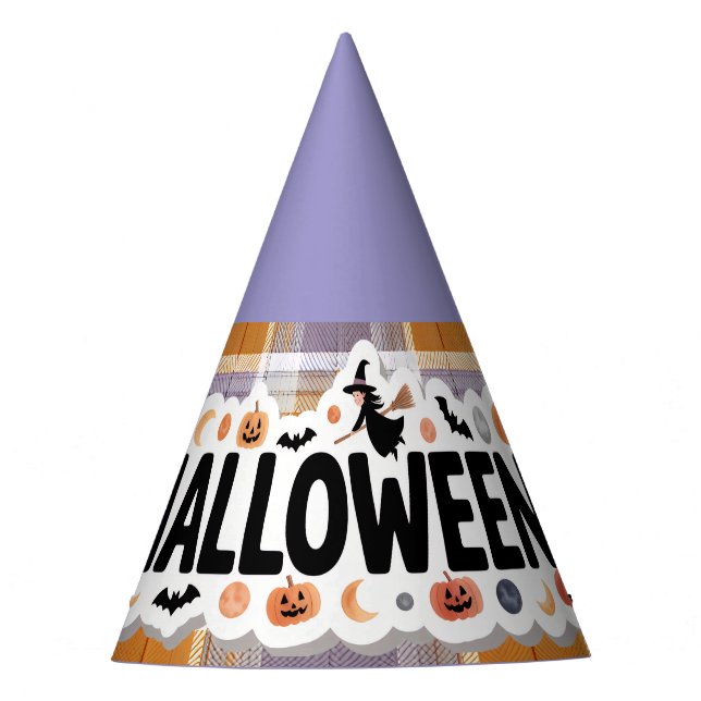 Gorro De Fiesta Playful Halloween Plaid (Anverso)