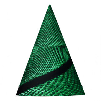 Gorro De Fiesta Pluma Verde, Hermosa Textura De Patrón.