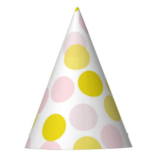 Gorro De Fiesta Polka festiva rosa y amarilla confetti