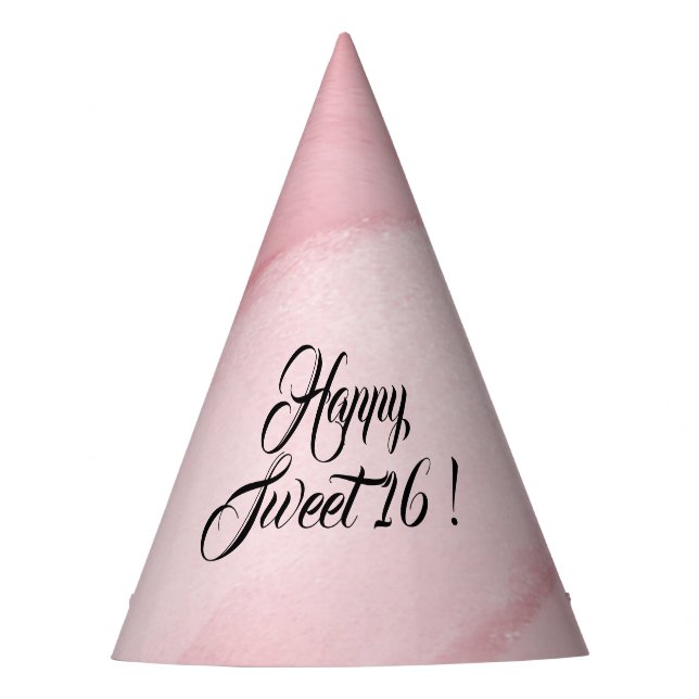 Gorro De Fiesta Precioso dulce rosa 16 cumpleaños (Anverso)