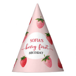 Gorro De Fiesta Primer cumpleaños de fresa Berry