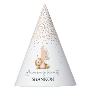 Gorro De Fiesta Primer cumpleaños del oso y el abeja