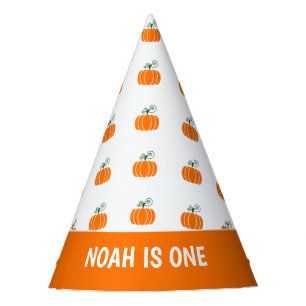 Gorro De Fiesta Primer patrón de calabaza de cumpleaños género neu
