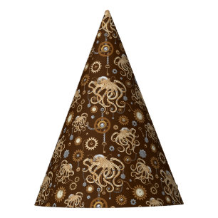 Gorro De Fiesta Pulpo Steampunk Retro Fantasía Mecánica
