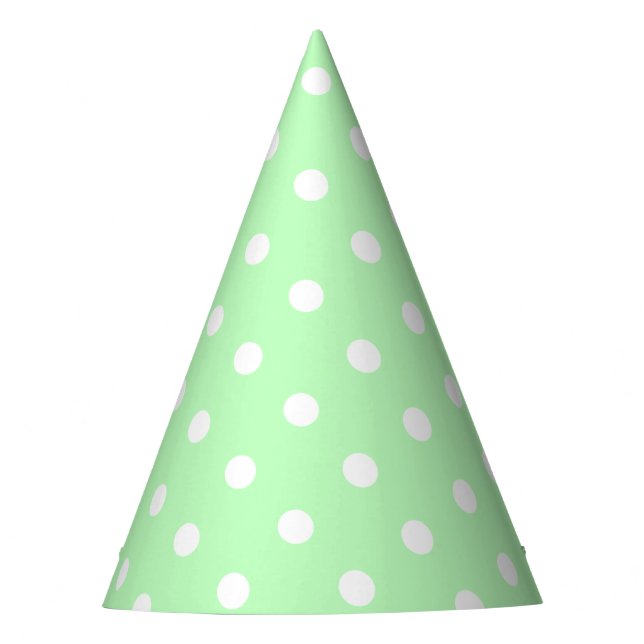 Gorro De Fiesta Punto de Polka Verde (Anverso)