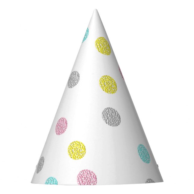 Gorro De Fiesta Puntos de Polka Pastel (Anverso)