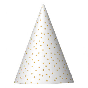 Gorro De Fiesta Puntos modernos elegantes del confeti del oro