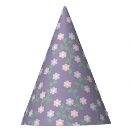 Gorro De Fiesta Purple Floral Birthday